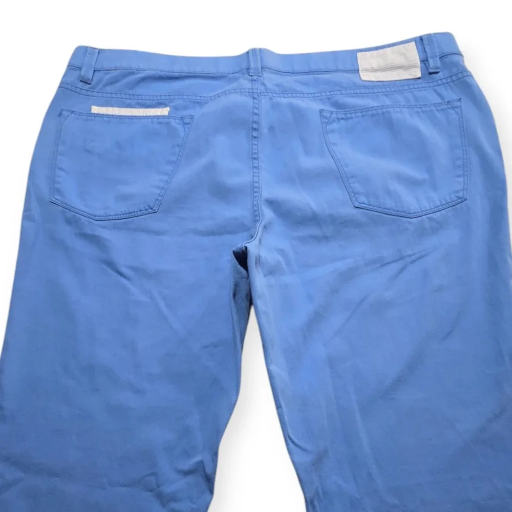HILTL Men's Chino Regular Fit Pants ZE 500 Petaluma Blue Size 58 US 42x32